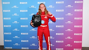 SINGAPORE, SINGAPORE - OCTOBER 03: Pole position qualifier Maya Weug of Netherlands and MP